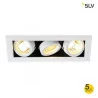 SLV KADUX 11553 triple QPAR 51 alu, white, black 230V