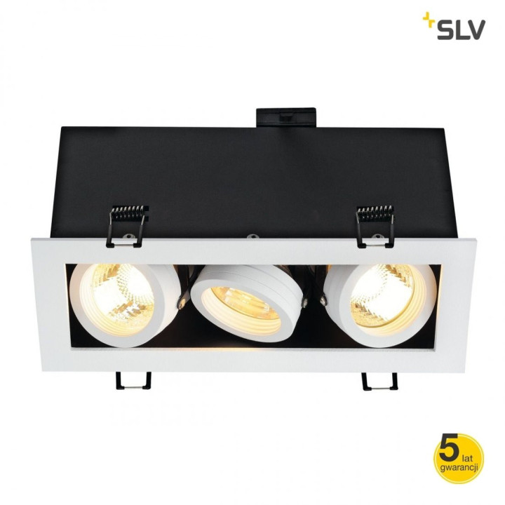 SLV KADUX 11553 triple QPAR 51 biała, czarna, alu 230V