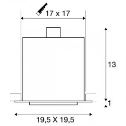 SLV KADUX 11554 pojedyncza QPAR111 biała, czarna, alu 230V