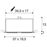 SLV KADUX 11555 podwójna QPAR111 biała, czarna, alu 230V