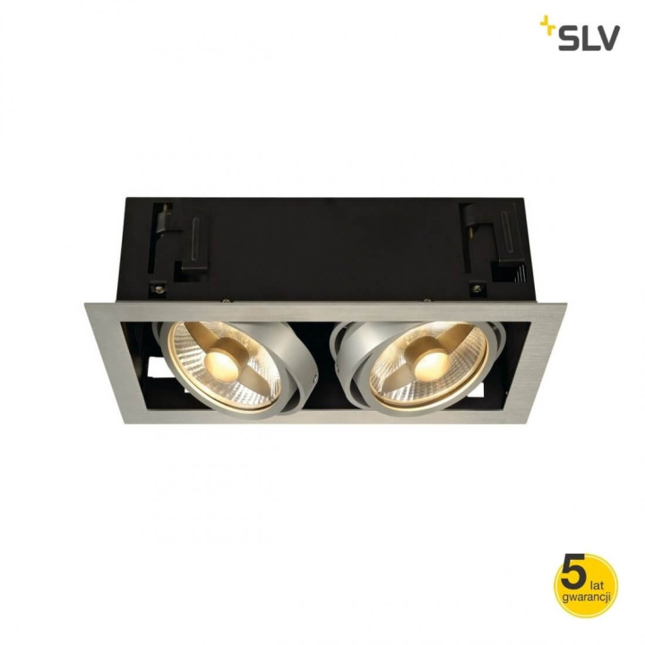 SLV KADUX 11555 podw&oacute;jna QPAR111 biała, czarna, alu 230V