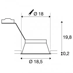 SLV HORN-T QPAR111 113170, 113171 biała, czarna