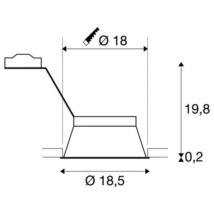 SLV HORN-T 113170, 113171 big recessed white, black