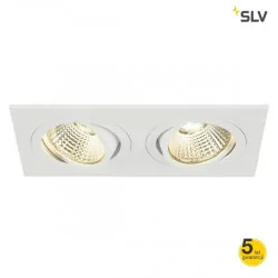 SLV New Tria 155 LED 14W podwójna alu, biała, szara