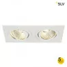 SPOTLINE New Tria 155 LED 14W podwójna alu, biała, szara