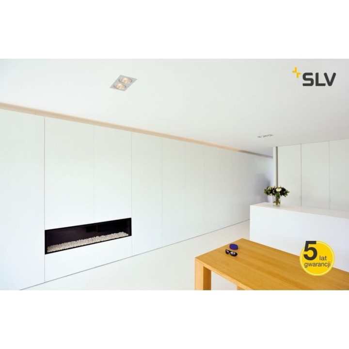 SLV New Tria 155 LED 14W podw&oacute;jna biała, szara