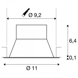 SLV AKALO D83 1001264 white recessed LED 9W