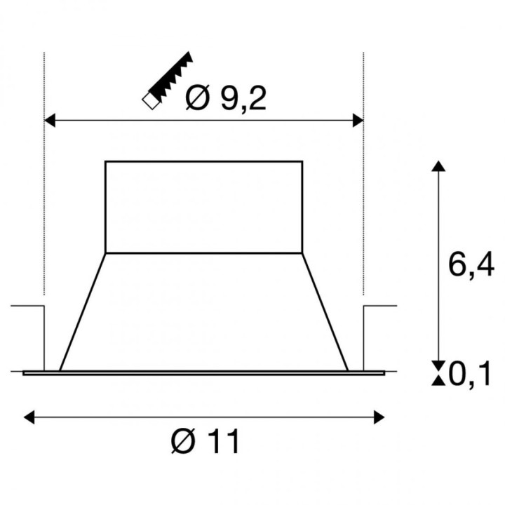 SLV AKALO D83 1001264 white recessed LED 9W