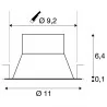 SLV AKALO D83 1001264 white recessed LED 9W