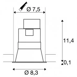 SLV Horn 112910, 112911 QPAR51 biała, czarna