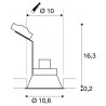 SLV HORN-O GU10 113160, 113161 oprawa IP21 biała, czarna