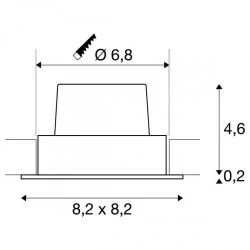 SLV New Tria 68 Square LED 11W single triac