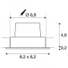 SLV New Tria 68 Square LED 11W single triac