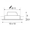 SPOTLINE New Tria 110 square LED 15W biała, czarna