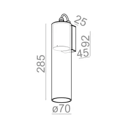 AQFORM MODERN GLASS Tube LED 230V hermetic kinkiet 6W IP43
