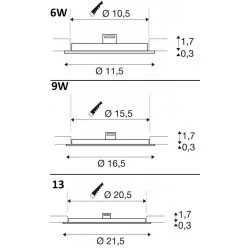 SLV SENSER 100300 okrągła lampa sufitowa LED