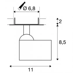 SLV HELIA 50 156530/1 recessed ceiling light LED