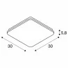 SLV SIMA square sensor 1005088 surface LED IP44