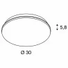 SLV SIMA 1005086 okrągła z czujnikiem lampa LED 24W IP44 3000K