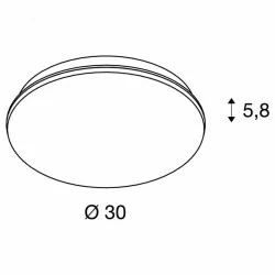 SLV SIMA 1005085 round surface LED 24W IP44 warm white 3000K