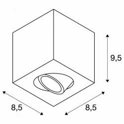 SLV TRILEDO square single QPAR51 230V