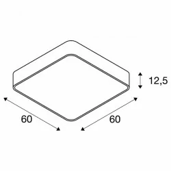 SLV MEDO 60 square LED 1000725/6/7