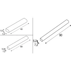 SLV MARYLIN 100219 kinkiet LED IP44 40cm, 60cm, 90cm