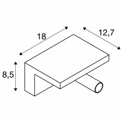 SLV Karpo 1002140 kinkiet LED USB 6,6W biały