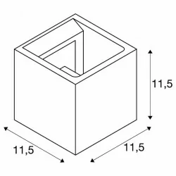 SLV SOLID CUBE beton 100091 szary, czarny piaskowiec