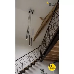 SLV HELIA 40 152370/1 lampa rurka wisząca czarna