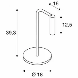 SLV Karpo 1001460/1 biurkowa LED 6,5W biała, czarna