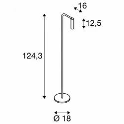 SLV Karpo1001462/3 floor LED white, black lamp