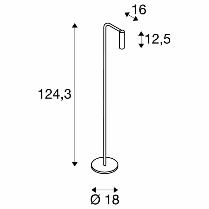 SLV Karpo1001462/3 floor LED white, black lamp