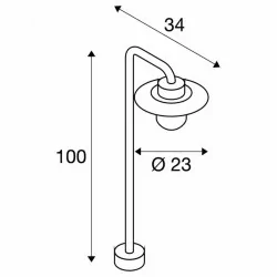 SLV MOLAT 1000822 IP44 garden light