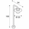 SLV MOLAT 1000822 IP44 garden light