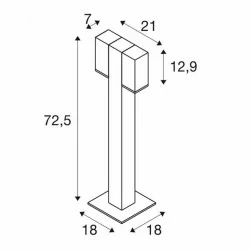 SLV THEO PATHLIGHT double 1002871 lampa ogrodowa 2xGU10