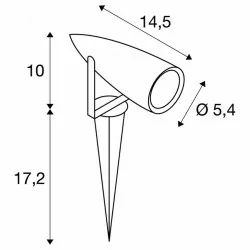 SLV SYNA 22750 szary, antracyt, rdza, zielony LED 8,6W