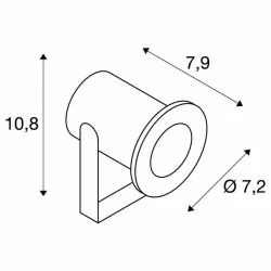 SLV DASAR projector LED 233570 12V/24V stainless steel 316 IP68