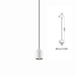 Lampa wisząca LED ELKIM BELL/Z 210A biała, czarna