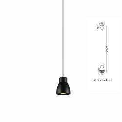 Lampa wisząca ELKIM BELL/Z 210B biała, czarna LED 5W