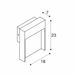 SLV FLATT SENSOR 1002954/5 anthracite wall out lamp IP54