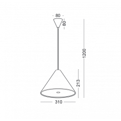 Lampa wisząca ELKIM KELIS 299 biała, czarna LED 18W