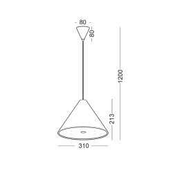 Lampa wisząca ELKIM KELIS 299 biała, czarna LED 18W