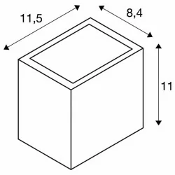 SLV SITRA CUBE 1002032/3/4 kinkiet IP44 LED 10W