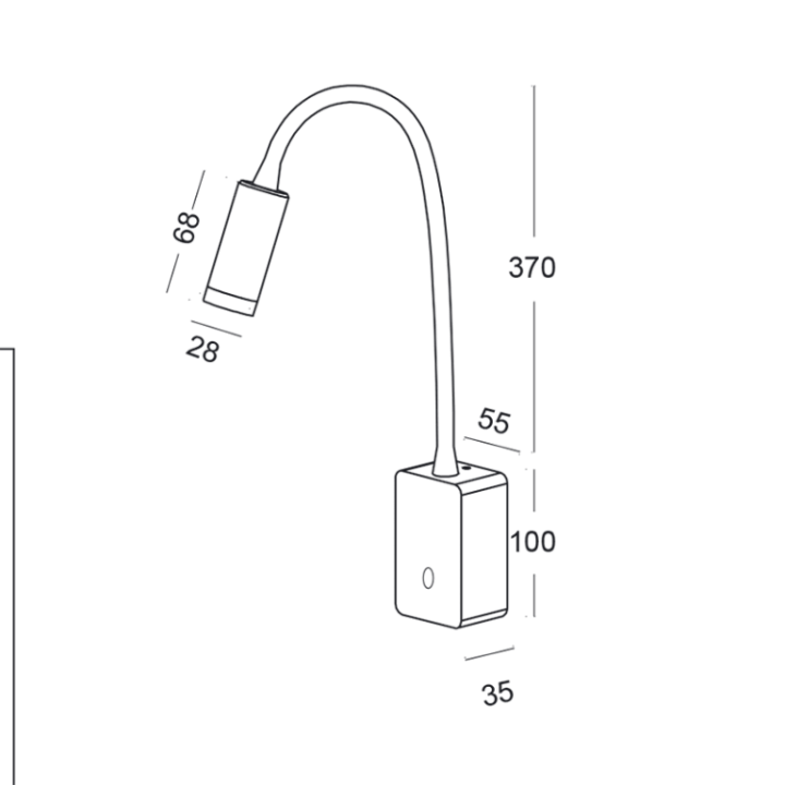 Wall light ELKIM SULTA 232A white, black