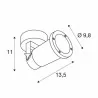 SLV Nautilus 25 1002867 IP54 GU10 230V czarny