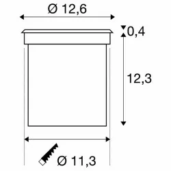 SLV ROCCI okrągła LED 9,8W stal IP67 12,6cm