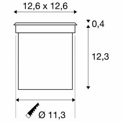 SLV ROCCI kwadratowa LED 9,8W stal IP67