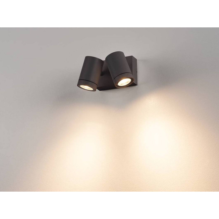SLV HELIA 233255 podw&oacute;jny kinkiet LED 13W antracyt IP65