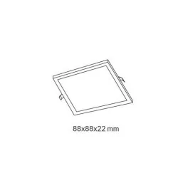 Downlight Kohl TINY K50601 recessed SQUARE